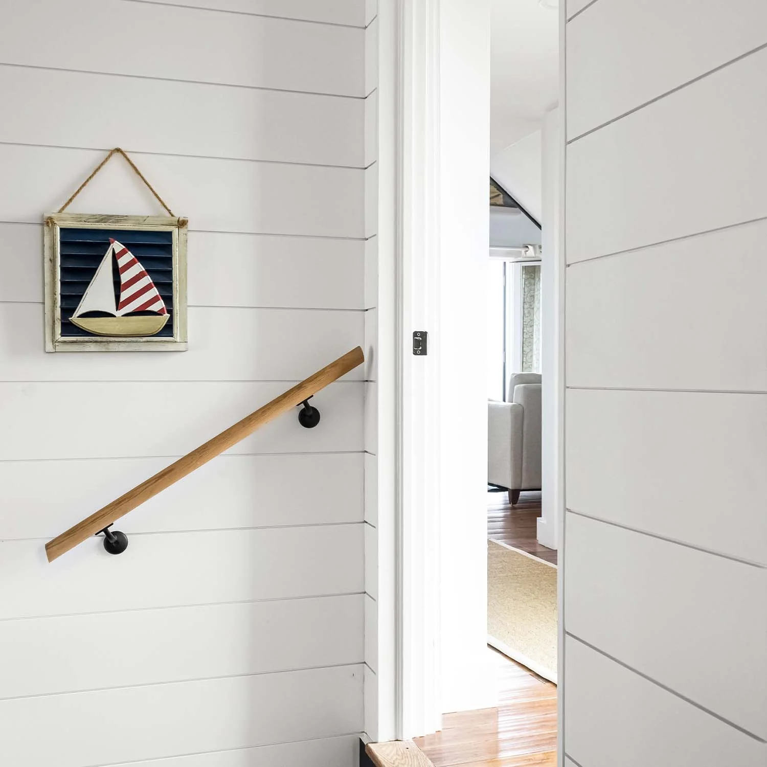 Primed White Wood Shiplap Boards (25 SF) - Image 3