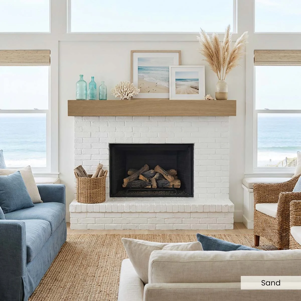 Modern White Oak Mantels - Image 12