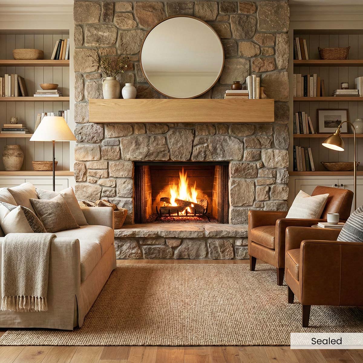 Modern White Oak Mantels - Image 9